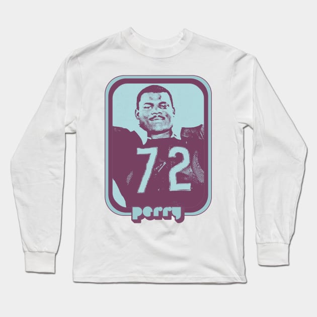 William Refrigerator Perry / Retro 80s Football Fan Design Long Sleeve T-Shirt by DankFutura